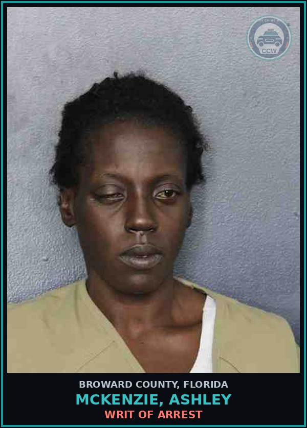 Booking mugshot of MCKENZIE, ASHLEY in Broward County