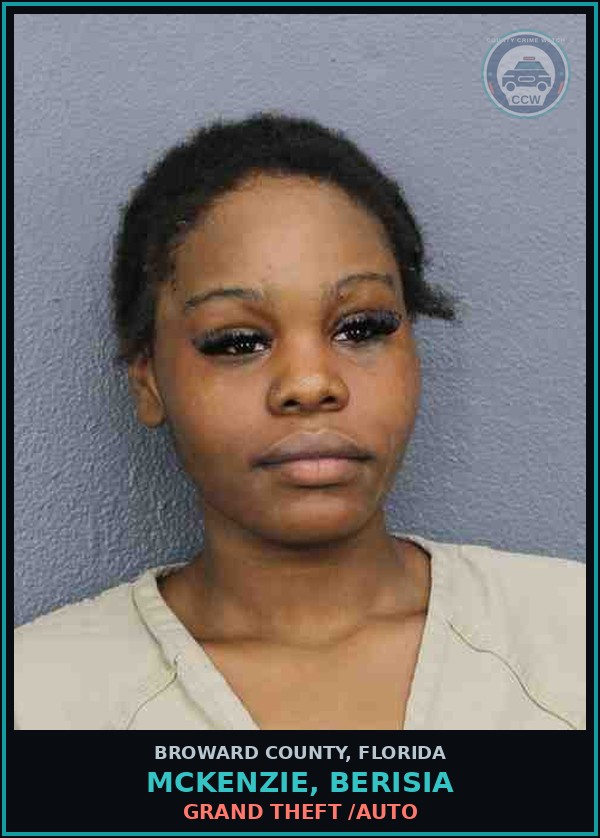 Booking mugshot of MCKENZIE, BERISIA in Broward County