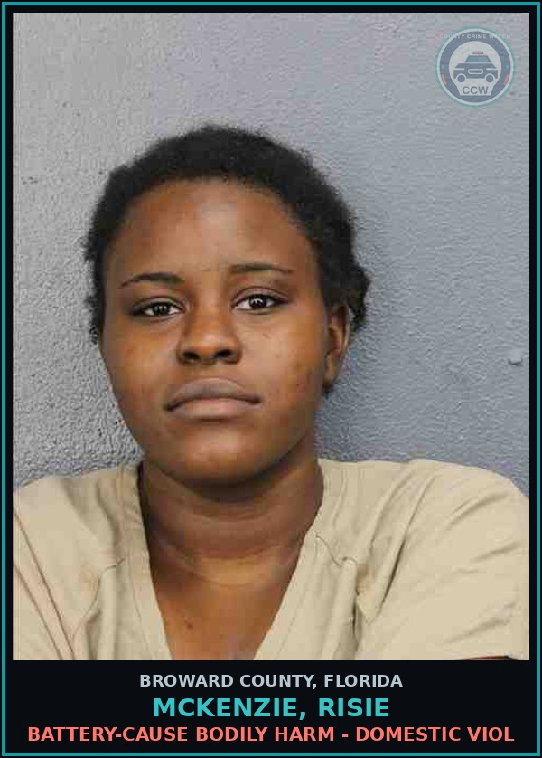 Booking mugshot of MCKENZIE, RISIE in Broward County