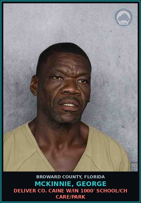 Booking mugshot of MCKINNIE, GEORGE in Broward County