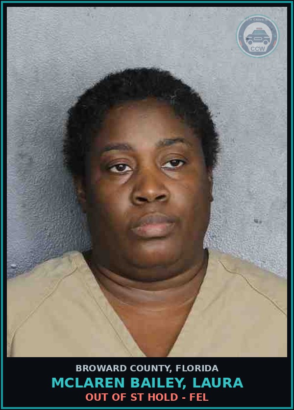 Booking mugshot of MCLAREN BAILEY, LAURA in Broward County