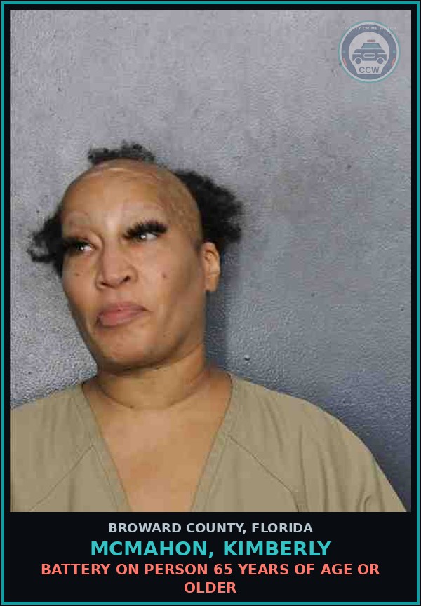 Booking mugshot of MCMAHON, KIMBERLY in Broward County