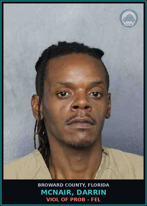 Booking mugshot of MCNAIR, DARRIN in Broward County