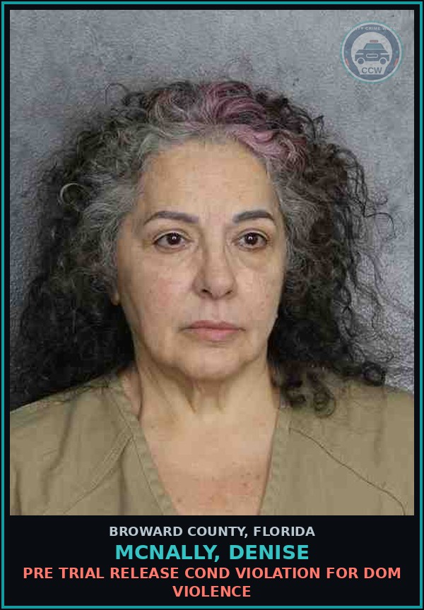 Booking mugshot of MCNALLY, DENISE in Broward County
