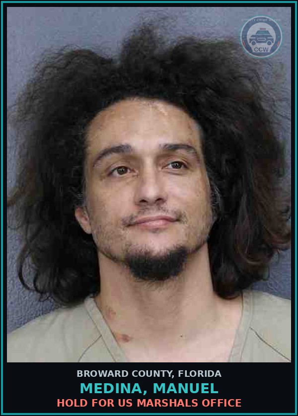 Booking mugshot of MEDINA, MANUEL in Broward County