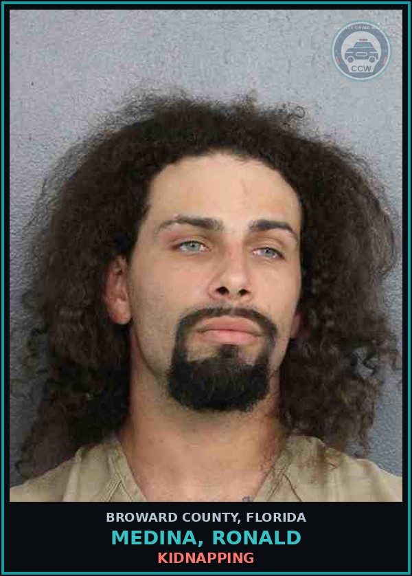 Booking mugshot of MEDINA, RONALD in Broward County