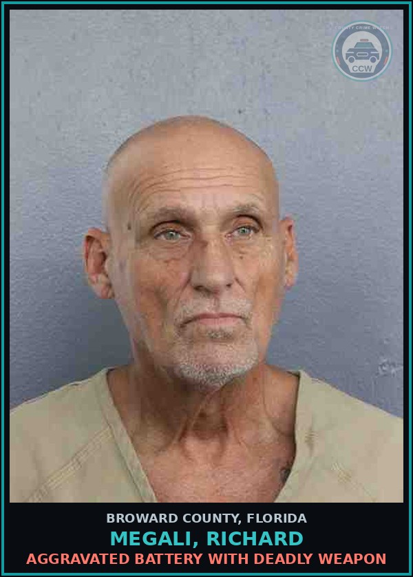Booking mugshot of MEGALI, RICHARD in Broward County