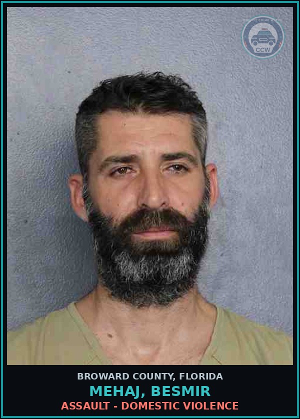 Booking mugshot of MEHAJ, BESMIR in Broward County