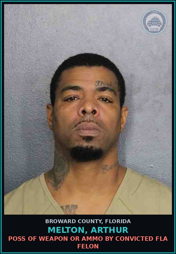 Booking mugshot of MELTON, ARTHUR in Broward County