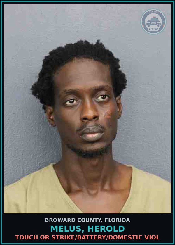 Booking mugshot of MELUS, HEROLD in Broward County