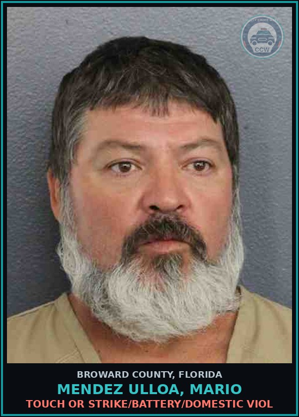 Booking mugshot of MENDEZ ULLOA, MARIO in Broward County