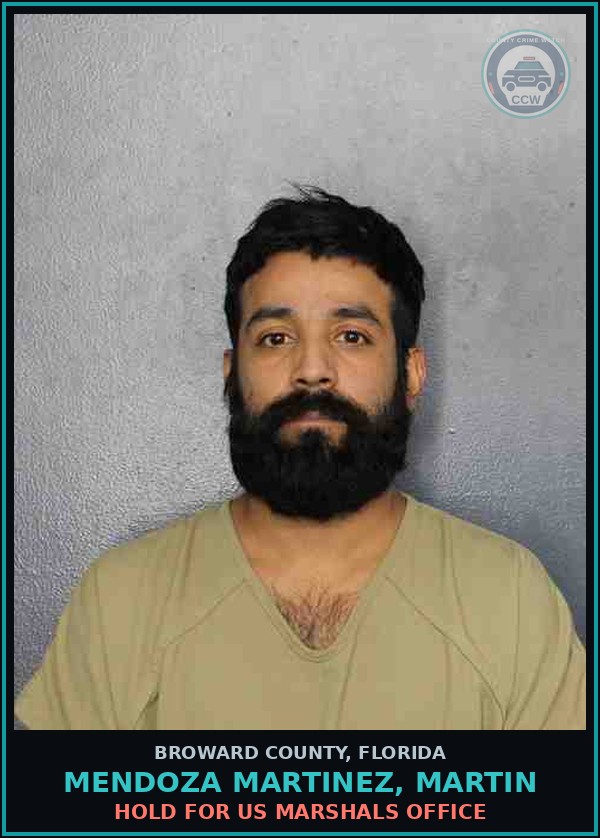 Booking mugshot of MENDOZA MARTINEZ, MARTIN in Broward County