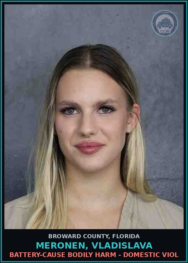 Booking mugshot of MERONEN, VLADISLAVA in Broward County