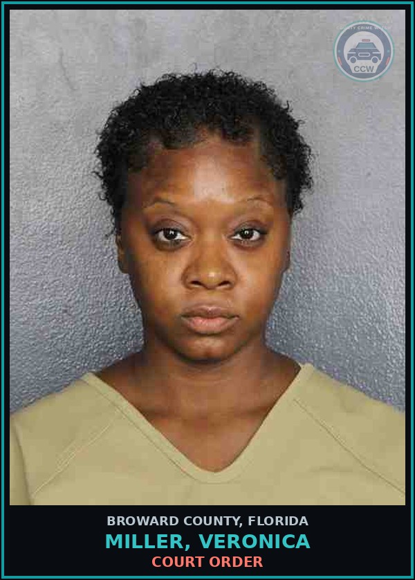 Booking mugshot of MILLER, VERONICA in Broward County