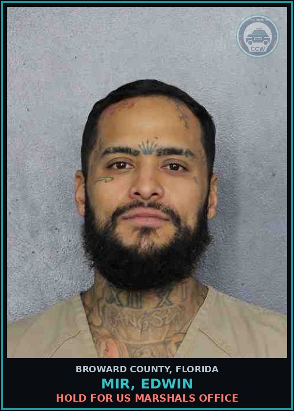 Booking mugshot of MIR, EDWIN in Broward County