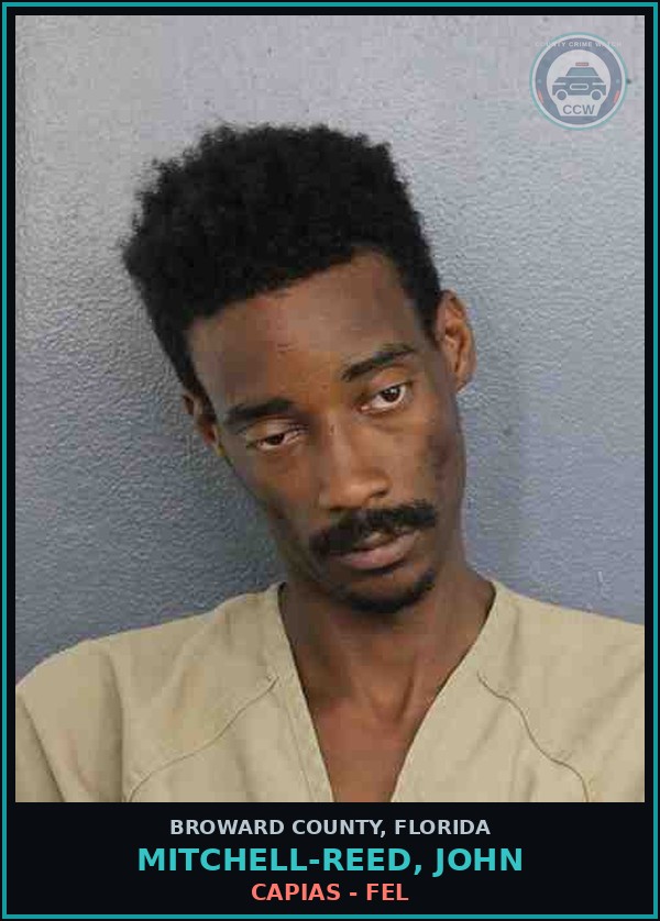 Booking mugshot of MITCHELL-REED, JOHN in Broward County