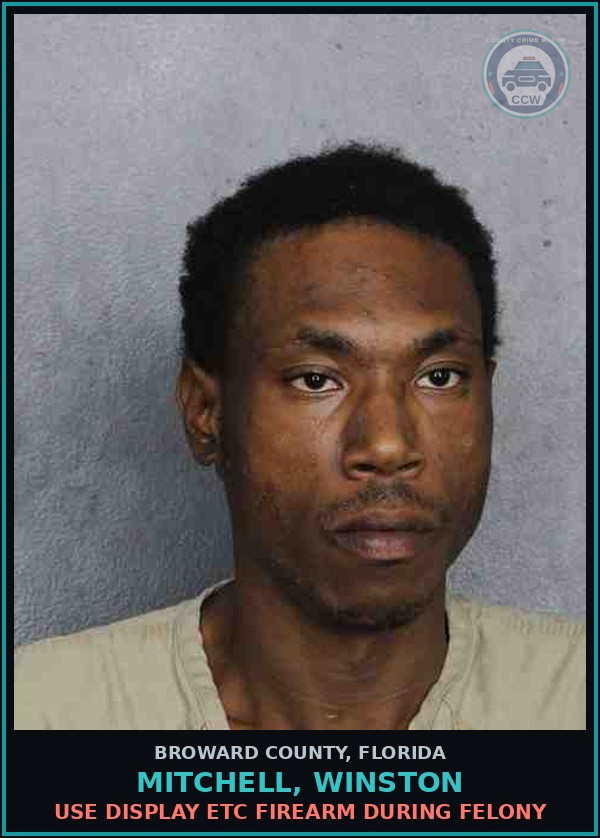 Booking mugshot of MITCHELL, WINSTON in Broward County