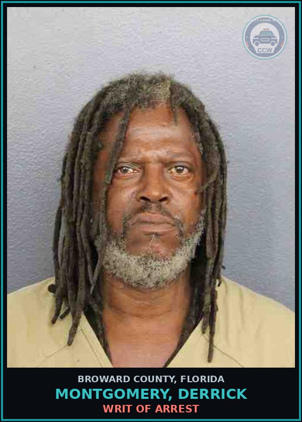 Booking mugshot of MONTGOMERY, DERRICK in Broward County