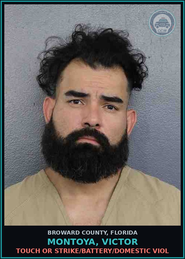 Booking mugshot of MONTOYA, VICTOR in Broward County