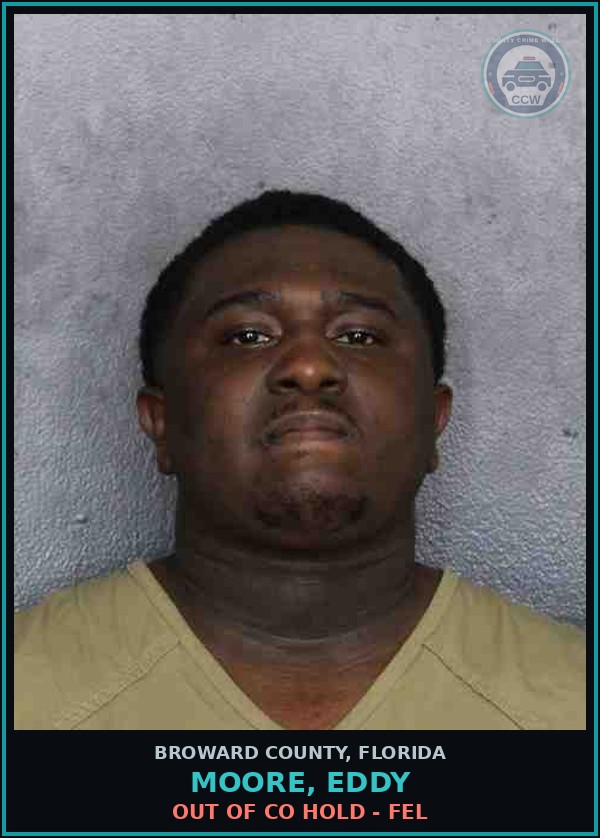 Booking mugshot of MOORE, EDDY in Broward County