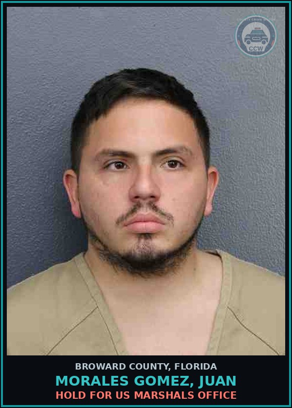 Booking mugshot of MORALES GOMEZ, JUAN in Broward County