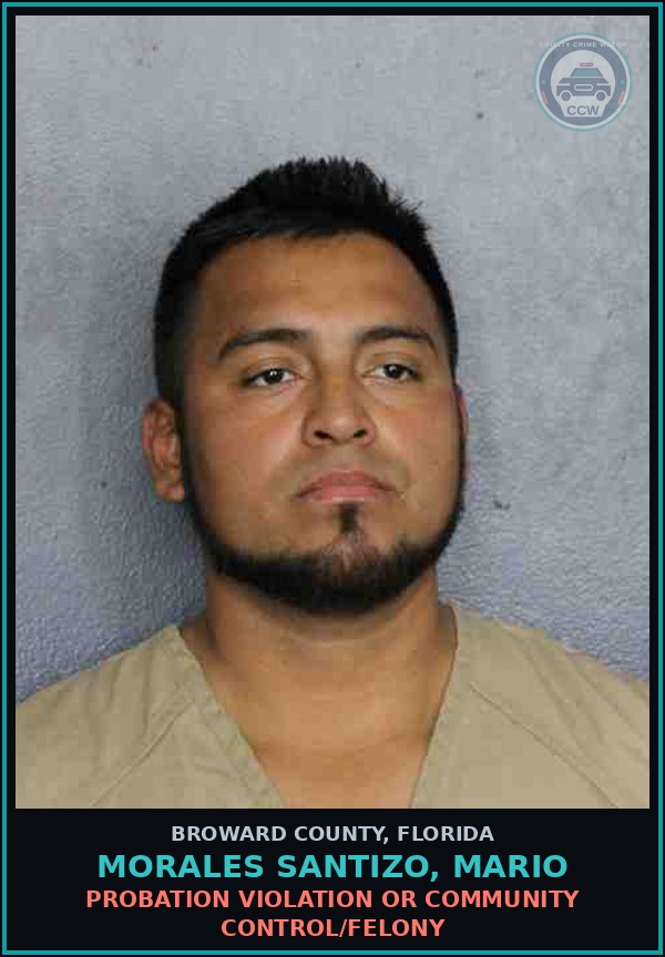 Booking mugshot of MORALES SANTIZO, MARIO in Broward County