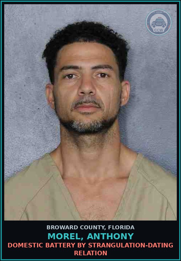 Booking mugshot of MOREL, ANTHONY in Broward County