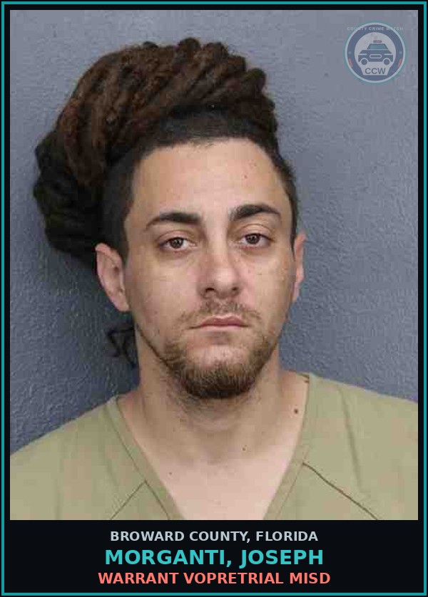 Booking mugshot of MORGANTI, JOSEPH in Broward County