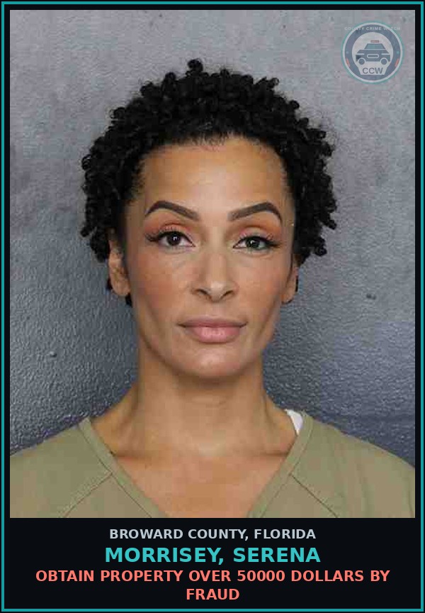 Booking mugshot of MORRISEY, SERENA in Broward County