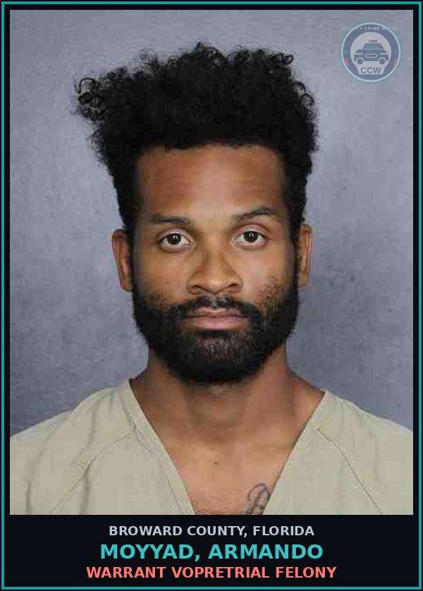 Booking mugshot of MOYYAD, ARMANDO in Broward County