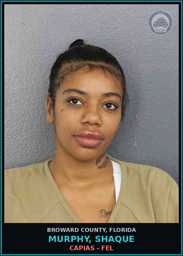 Booking mugshot of MURPHY, SHAQUE in Broward County