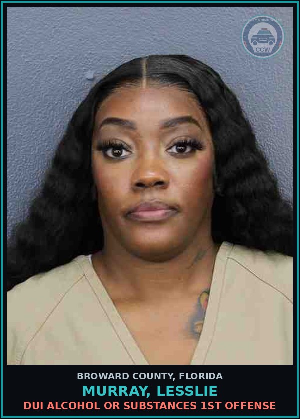 Booking mugshot of MURRAY, LESSLIE in Broward County