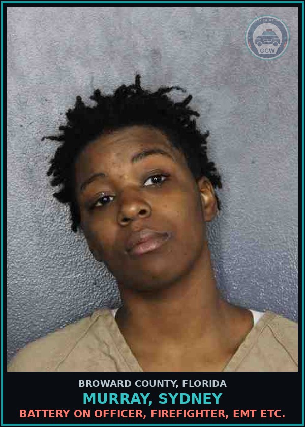 Booking mugshot of MURRAY, SYDNEY in Broward County