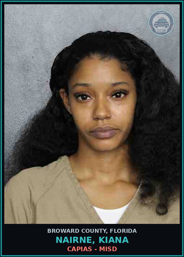 Booking mugshot of NAIRNE, KIANA in Broward County