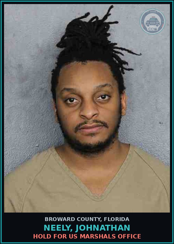 Booking mugshot of NEELY, JOHNATHAN in Broward County