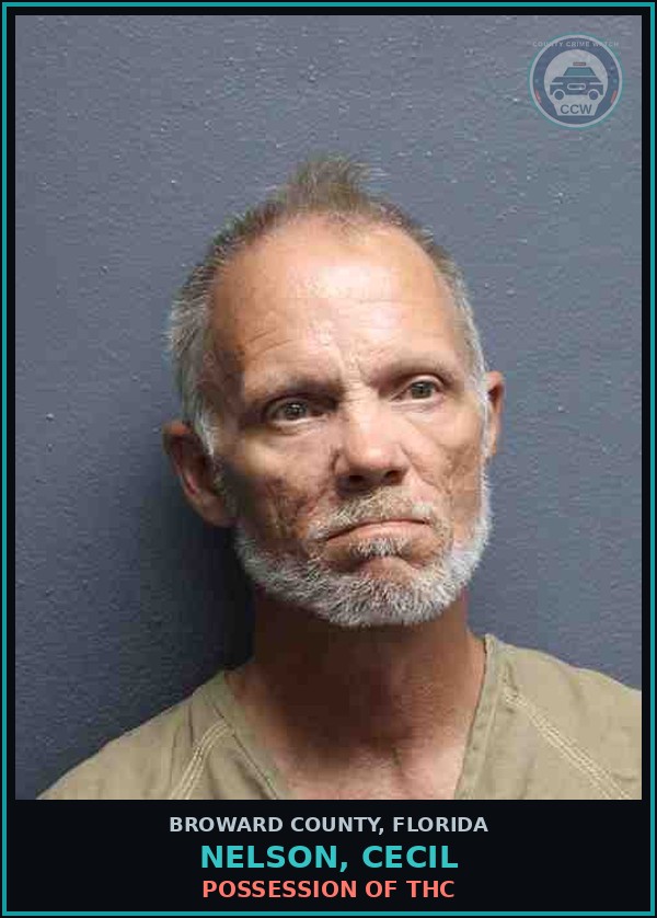 Booking mugshot of NELSON, CECIL in Broward County