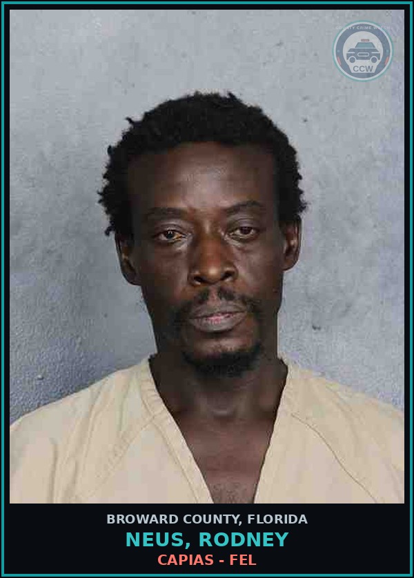 Booking mugshot of NEUS, RODNEY in Broward County