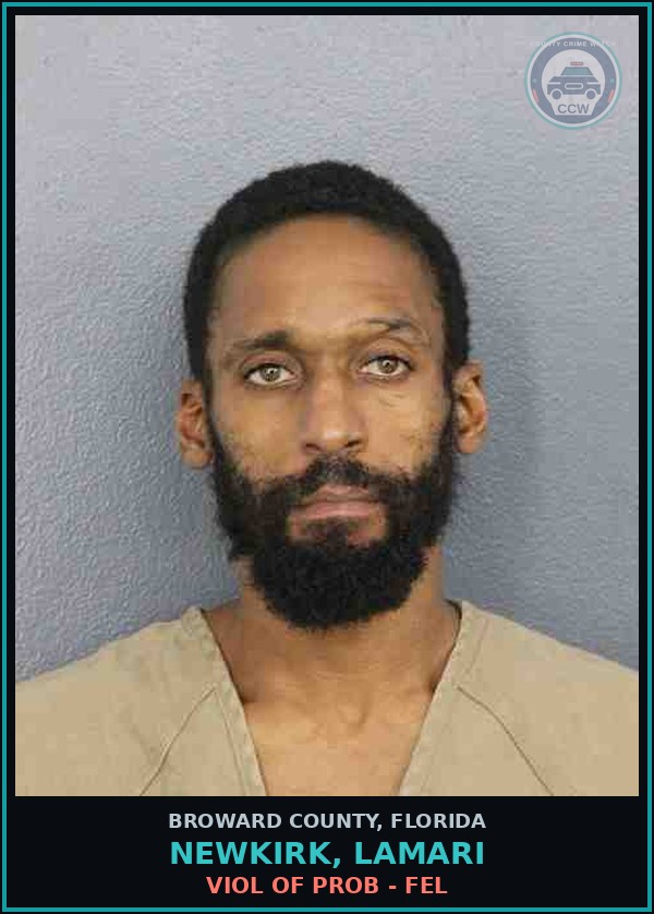 Booking mugshot of NEWKIRK, LAMARI in Broward County