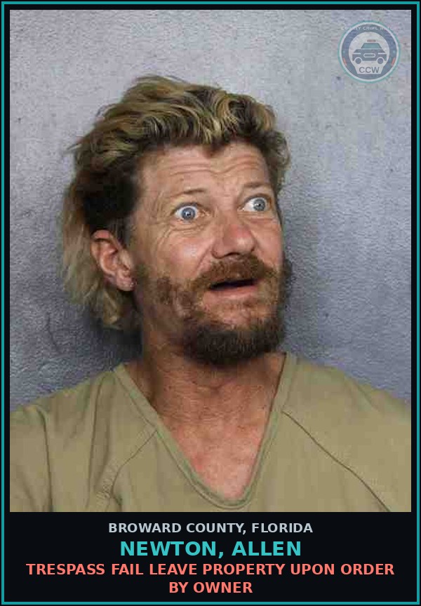 Booking mugshot of NEWTON, ALLEN in Broward County