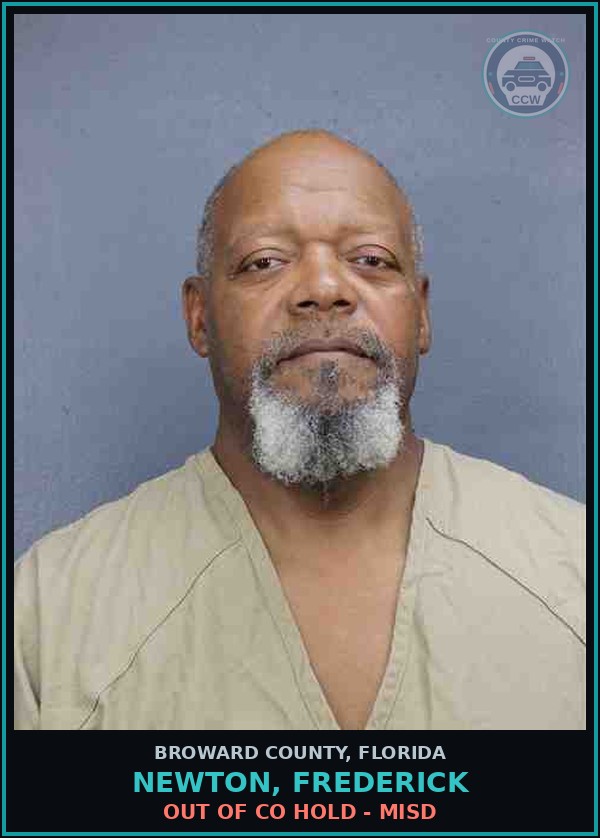 Booking mugshot of NEWTON, FREDERICK in Broward County