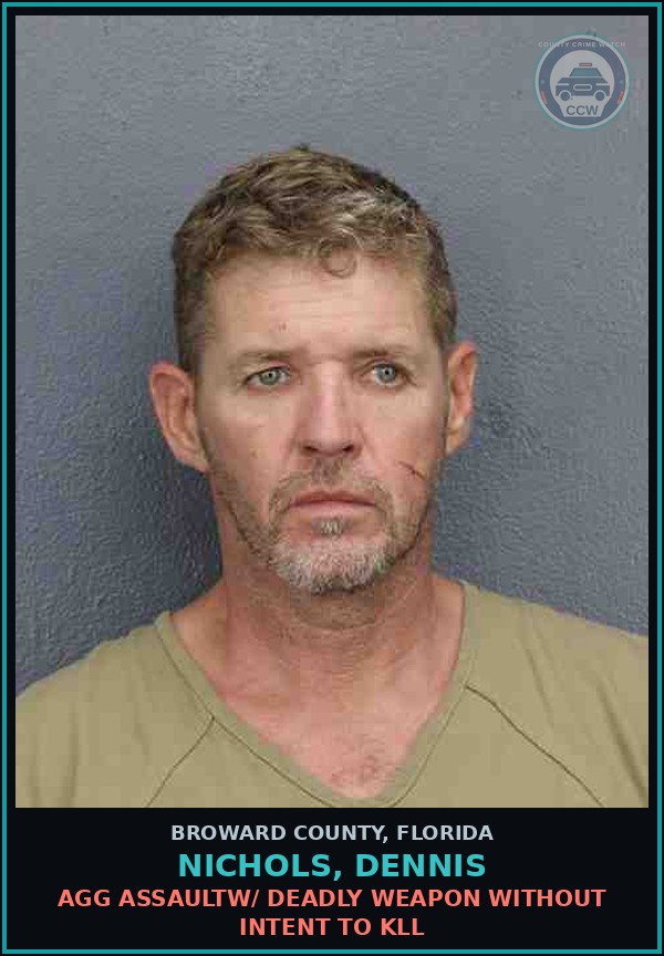 Booking mugshot of NICHOLS, DENNIS in Broward County