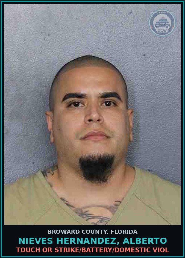 Booking mugshot of NIEVES HERNANDEZ, ALBERTO in Broward County