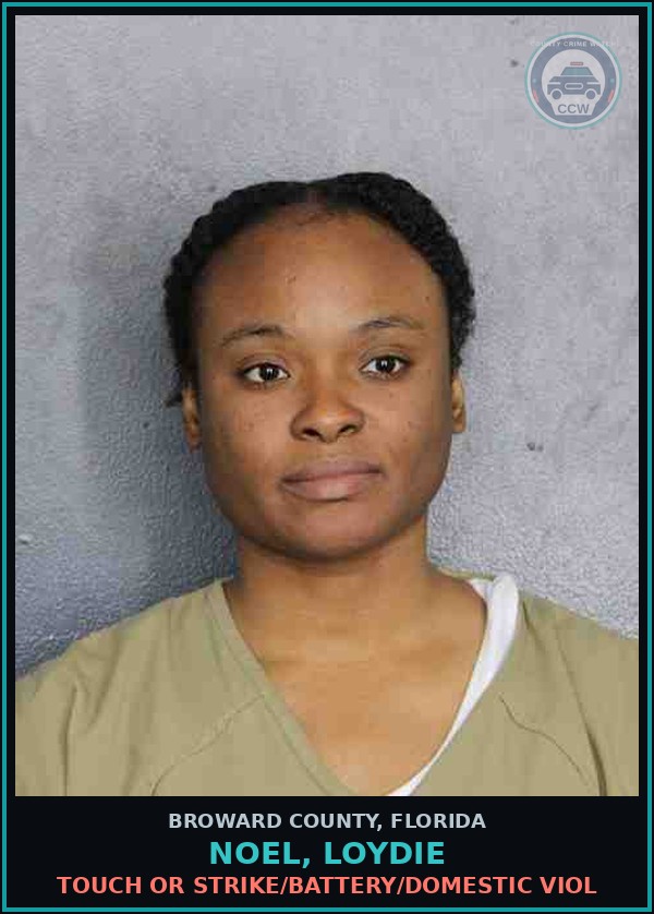 Booking mugshot of NOEL, LOYDIE in Broward County