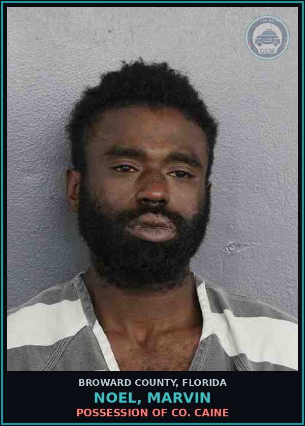 Booking mugshot of NOEL, MARVIN in Broward County