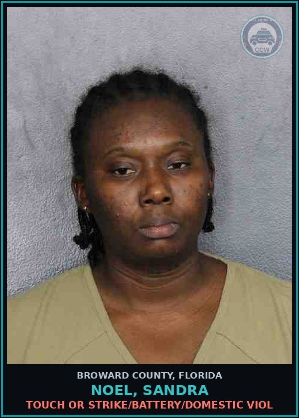 Booking mugshot of NOEL, SANDRA in Broward County