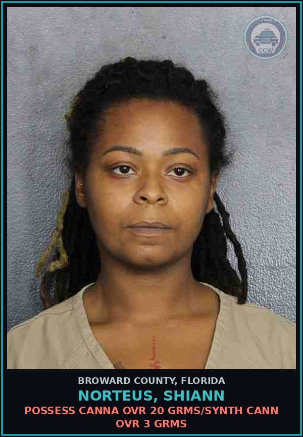 Booking mugshot of NORTEUS, SHIANN in Broward County