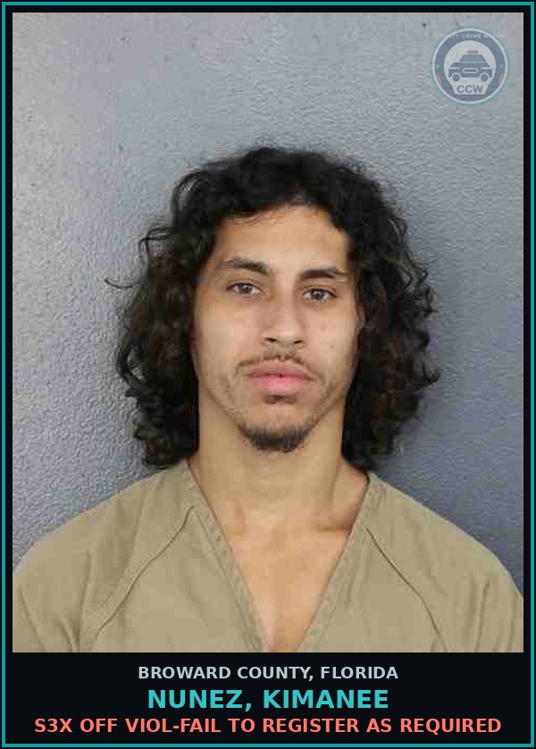 Booking mugshot of NUNEZ, KIMANEE in Broward County