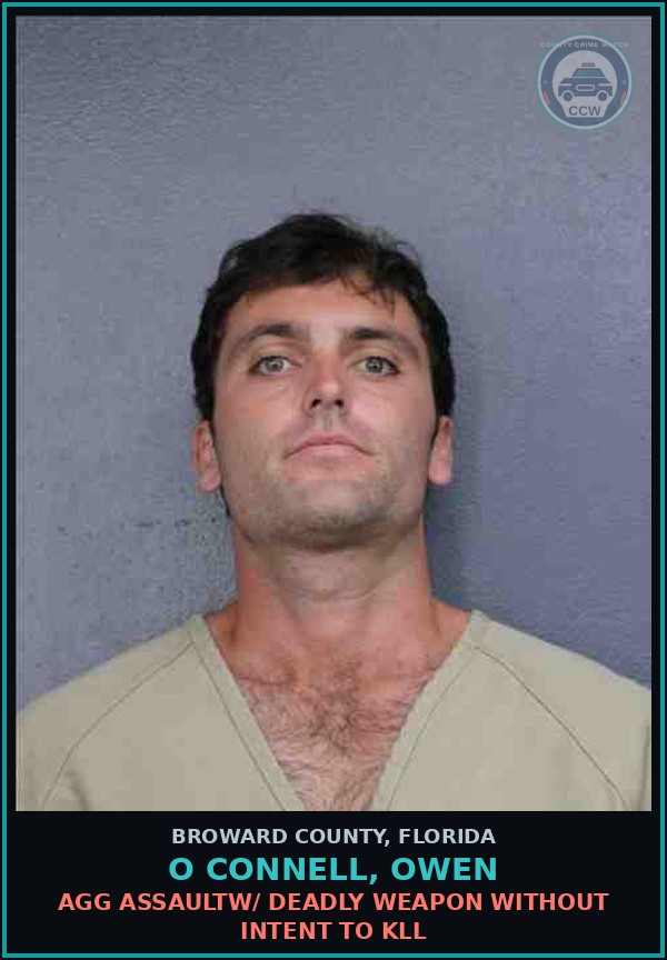 Booking mugshot of O CONNELL, OWEN in Broward County