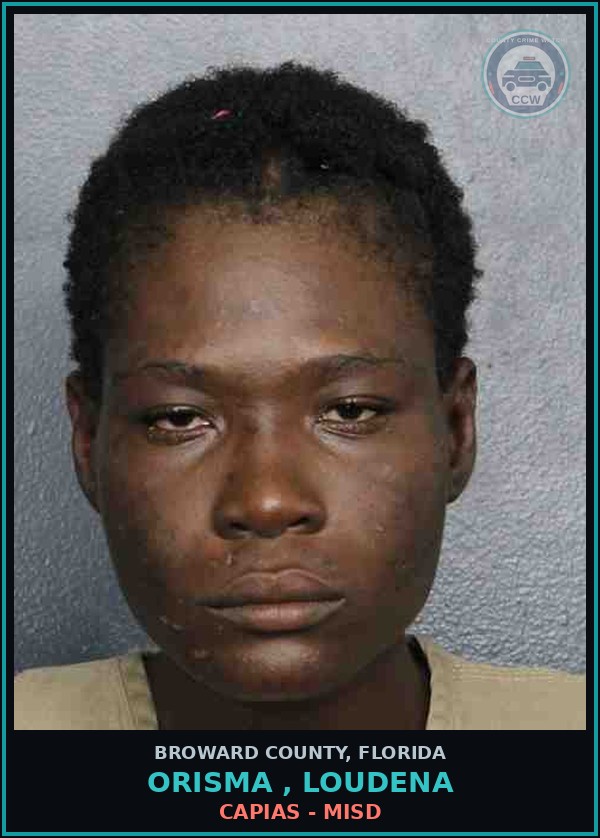 Booking mugshot of ORISMA , LOUDENA in Broward County