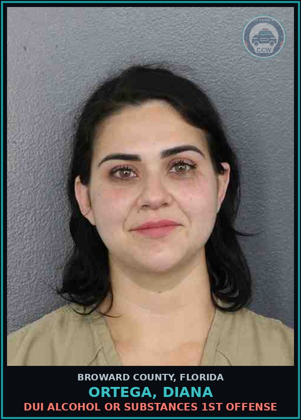 Booking mugshot of ORTEGA, DIANA in Broward County